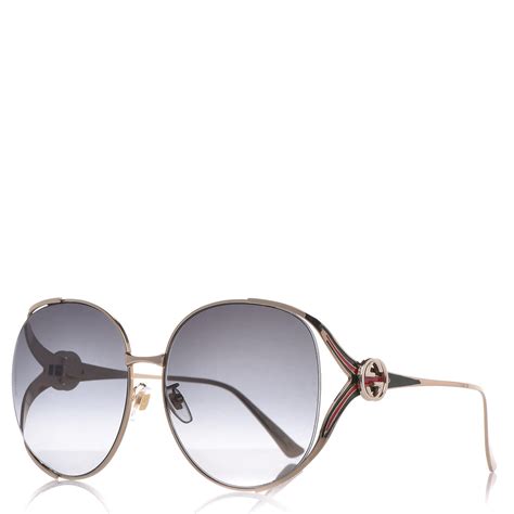 gucci sunglasses round gold|gucci bedazzled sunglasses.